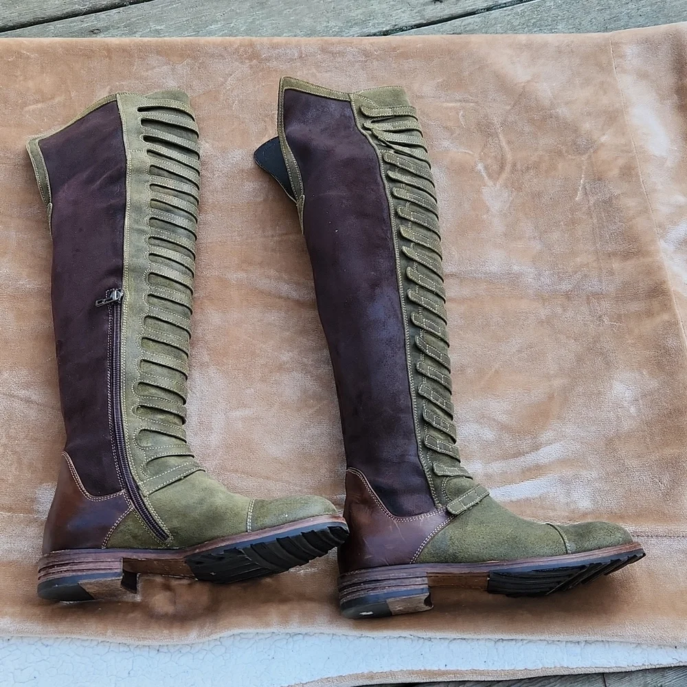 Vero Cuoio knee high suede tall boots Areaforte sz 36 - Picture 1 of 10